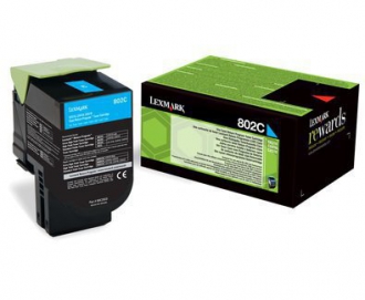 TONER LASER ORIGINALI ,Cartuccia Originale Ciano (Return Program) (802C)