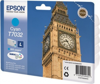 CARTUCCE INK JET ORIGINALI ,Cartuccia Originale Ciano (T7032)