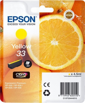 CARTUCCE INK JET ORIGINALI ,Cartuccia Originale Giallo (33)