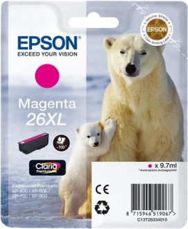 CARTUCCE INK JET ORIGINALI ,Cartuccia Originale Magenta (26XL)