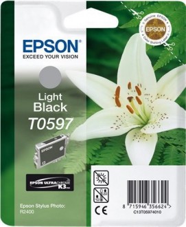 CARTUCCE INK JET ORIGINALI ,Cartuccia Originale Nero Chiaro (T0597)