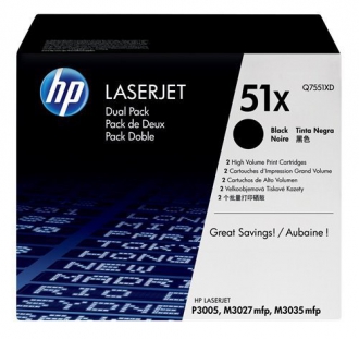 TONER LASER ORIGINALI ,Dual Pack Originale (51X)