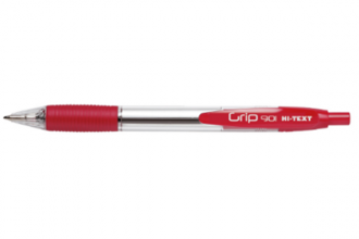 PENNE ,HI-TEXT 901 GRIP penna scatto punta 1 mm Colore ROSSO