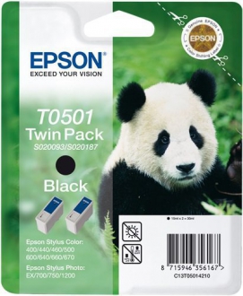 CARTUCCE INK JET ORIGINALI ,Kit Cartucce Originali Nero (T0501)