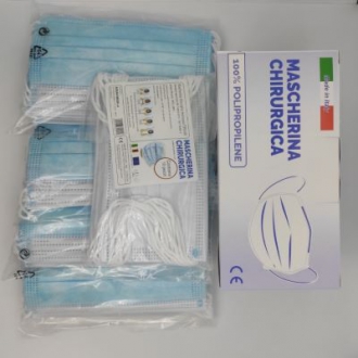 MASCHERINE ,Mascherina chirurgica medicale Tipo 1-TNT 4 strati - 10PZ