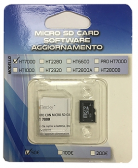 MACCHINE PER UFFICIO ,MICRO SD - AGGIORNAMENTO HT7000 ALLE NUOVE 100-200 EURO