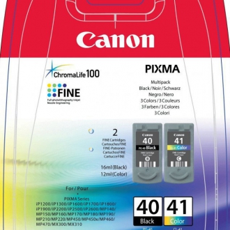 CARTUCCE INK JET ORIGINALI ,Multipack Originale (Nero + Colore) (PG-40/CL-41)