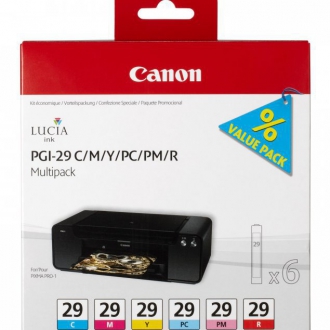 CARTUCCE INK JET ORIGINALI ,Multipack Originale (PGI-29 CMY/PC/PM/R)