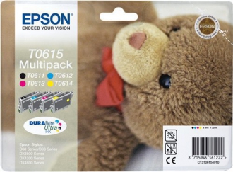 CARTUCCE INK JET ORIGINALI ,Multipack Originale B/C/M/Y (T0615)