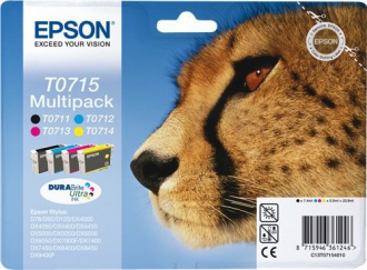 CARTUCCE INK JET ORIGINALI ,Multipack Originale B/C/M/Y (T0715)