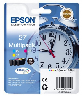 CARTUCCE INK JET ORIGINALI ,Multipack Originale C/M/Y (27)