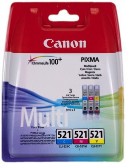 CARTUCCE INK JET ORIGINALI ,Multipack Originale C/M/Y (CLI-521)
