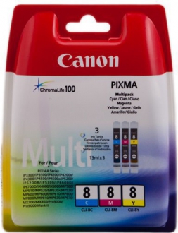 CARTUCCE INK JET ORIGINALI ,Multipack Originale C/M/Y (CLI-8)