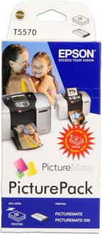 CARTUCCE INK JET ORIGINALI ,PICTUREPACK Cart.ink jet 6 col. + carta foto (T5570)