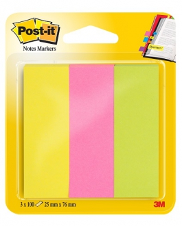 POST-IT E MEMO ,Post-it® Notes Markers colori neon assortiti 3 blocchetti