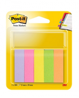 POST-IT E MEMO ,Post-it® Notes Markers colori neon assortiti 5 blocchetti