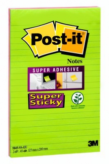 POST-IT E MEMO ,Post-it® Super Sticky Notes ULTRA 2 blocchetti 125 x 200 mm