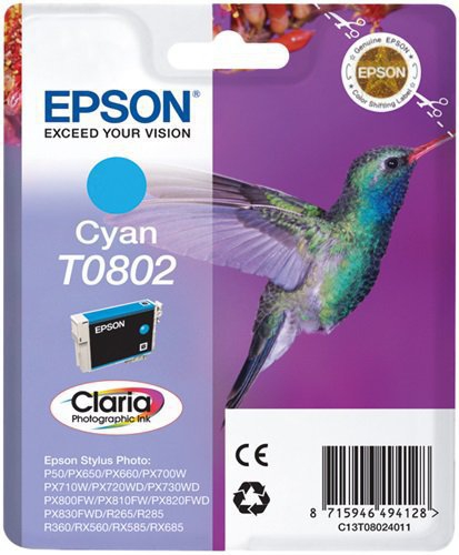 CARTUCCE INK JET ORIGINALI Cartuccia Originale Ciano (T0802)