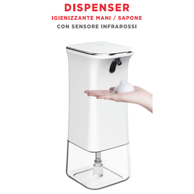 DISPENSER AUTOMATICI DISPENSER igienizzante mani / sapone 280ml con Sensore PIR