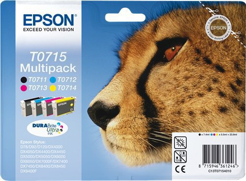 CARTUCCE INK JET ORIGINALI Multipack Originale B/C/M/Y (T0715)