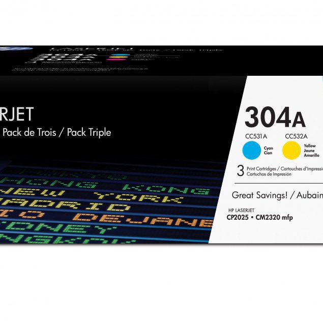 TONER LASER ORIGINALI Multipack Originale Colore (C/M/Y) (304A)