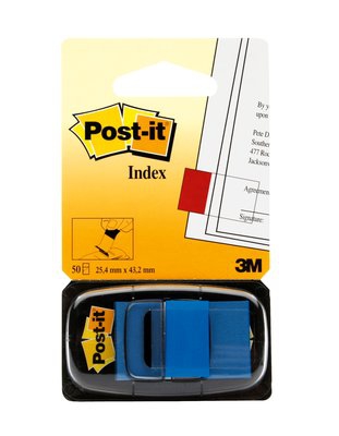POST-IT E MEMO Post-it® Index Medium Blu - dispenser da 50 segnapagina