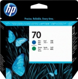 CARTUCCE INK JET ORIGINALI Testina Originale Blu + Verde (70)